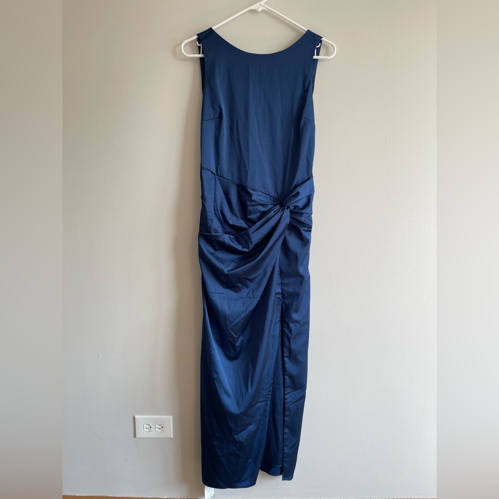 Abercrombie & Fitch Blue Satin Maxi Dress